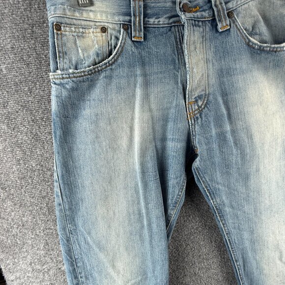 Nudie Jeans Men Denim Jeans 33x34 Average Joe Green Wave Adult Men ACTL 32X33 - Picture 2 of 16